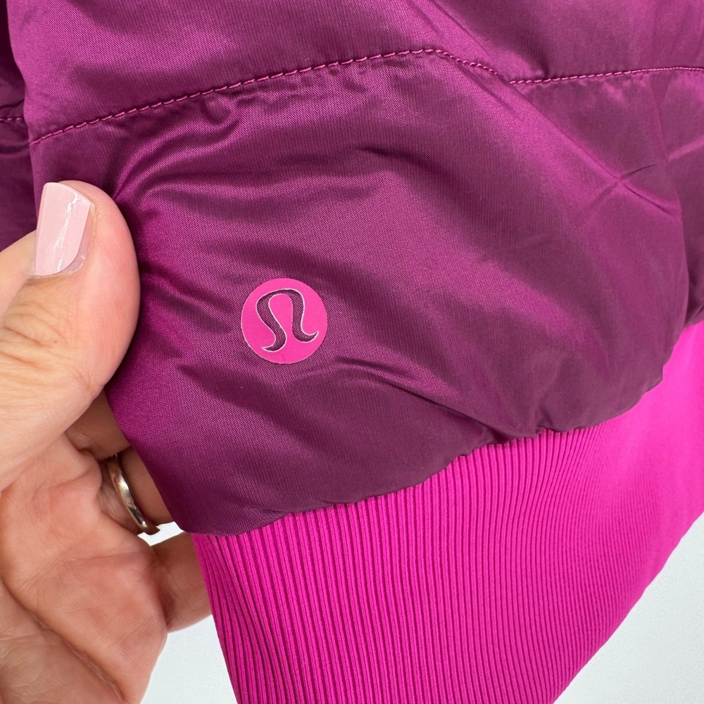 Lululemon Non-Stop Reversible Bomber Jacket‎ Pomegranate Pink Size 4 Athleisure - Picture 11 of 16